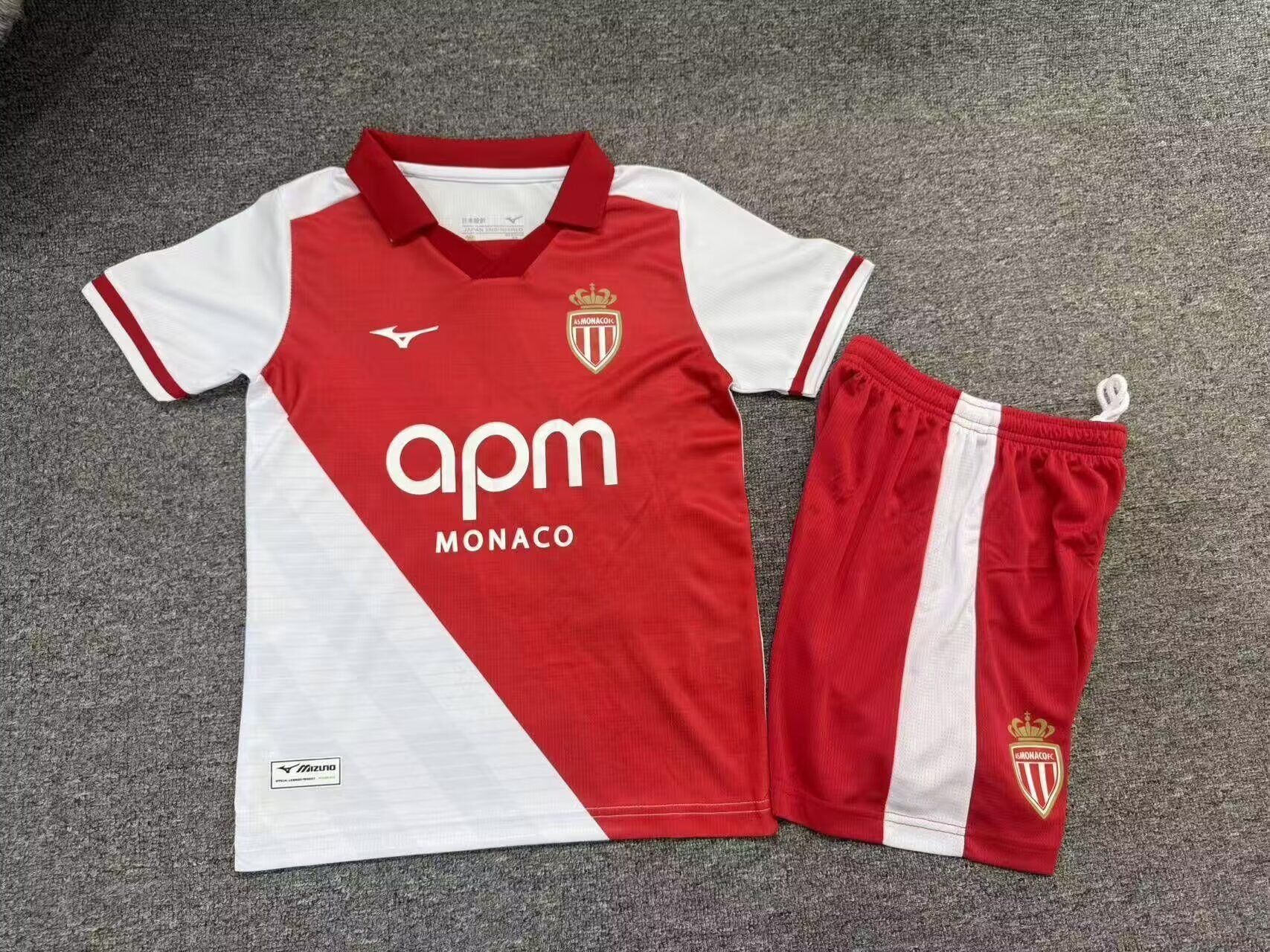 Kids-Monaco 26/27 Home Soccer Jersey